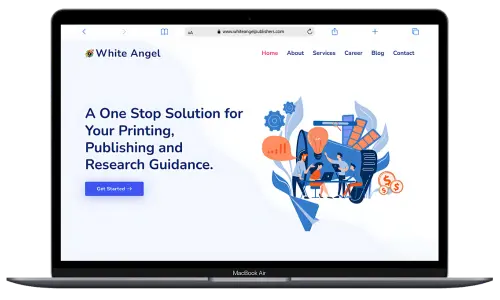 Publishing company website design for White Angels